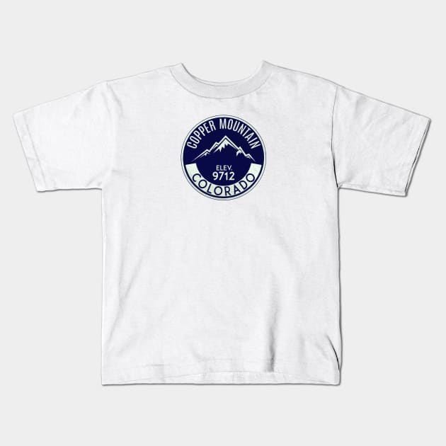 Skiing Copper Mountain Colorado Kids T-Shirt by heybert00
